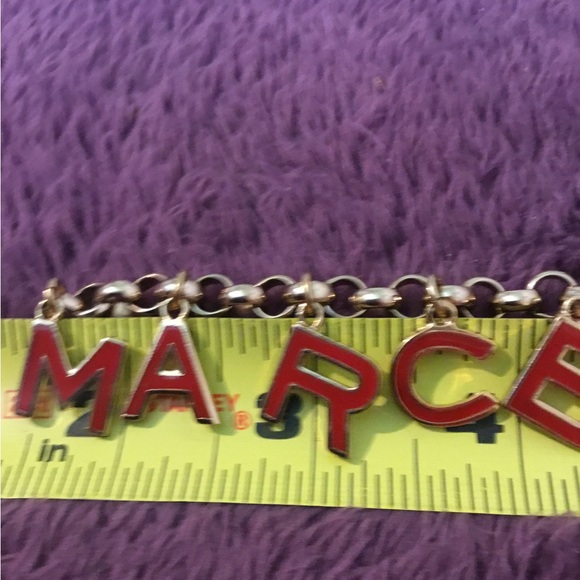 Rare Marc by Marc Jacobs Gold Toned & Red Enameled Necklace - Picture 3 of 16